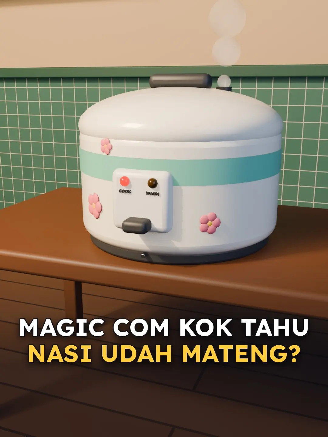 Adegan 3D dari video: Magic com kok tahu nasi udah mateng?